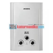 Gas water heater gas water heater yaitu alat pemanas air yang mengandalkan energy gas elpiji, dikenal dengan pemanas air gas , biaya gas elpiji relatif murah, dan kecepatan panas cukup tinggi. Water Heater Modena Gas