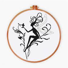 1 x pattern in color blocks 1 x pattern in color symbols Flower Fairy Silhouette Ritacuna