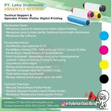 Lowongan Kerja Pt Laku Indonesia Bandung Juni 2019 Pendidikan Teknik Industri Indonesia
