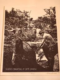 Jack Daniel's Souvenir Woodcut Print