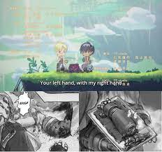 Your Left Hand With My Right Hand Made In Abyss Abyss Anime Anime Jokes Anime Expressions