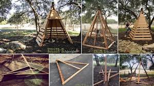 Diy Cedar Play Teepee Wooden Teepee Play Houses Diy Teepee