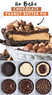 Chocolate Peanut Butter Pie No Bake Chocolate Peanut Butter Pie Desserts Easy Chocolate Desserts