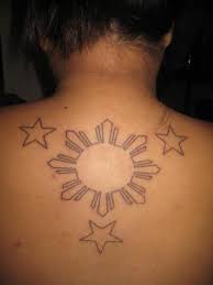 Symbols and meanings polynesian tattoo meanings sun. Filipino 3 Stars And A Sun Tattoo Design