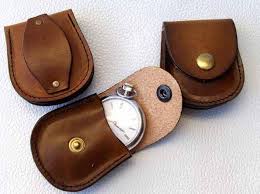 Porte Montre Gousset En Cuir Naturel Ma Ceinture Montre Gousset Cuir Naturel Gousset