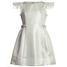Junior Girls Metallic Silver Dress Girl Childrensalon