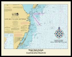 Nautical Memory Chart New England Burials At Sea