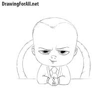 Preview of the baby yoda step by step. How To Draw Boss Baby