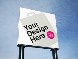 Mounted Vertical Billboard Stand Psd Mockup Psd Mockups Outdoor Advertising Mockup Outdoor Advertising Billboard Billboard Mockup