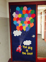 Classroom Door Decor Inspired By The Movie Up Instead Of A House I Made A Sc School Door Decorations Toddler Classroom Decorations Door Decorations Classroom