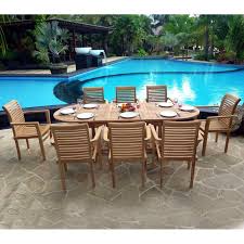 Comparez et achetez des tables de jardin au meilleur prix ! Ensemble En Teck Brut En Promotion 8 Fauteuils Meubles De Jardin En Teck Brut
