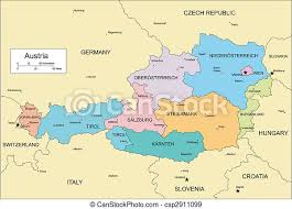 1602px x 2352px (256 colors). Austria With Administrative Districts And Surrounding Countries Austria Editable Vector Map Broken Down By Administrative Canstock