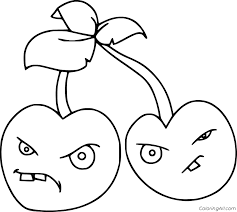 Humor coloring pages f bomb coloring book pages swear etsy angry abomination coloring pages hellokids com cherry bomb plants vs zombies 2 how to draw a easy? Cherry Bomb From Pvz Coloring Page Coloringall