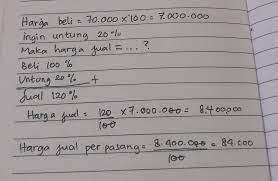 Maybe you would like to learn more about one of these? Seorang Pedagang Sepatu Membeli 100 Pasang Sepatu Dari Grosir Dengan Harga Rp70 000 00 Rupiah Brainly Co Id