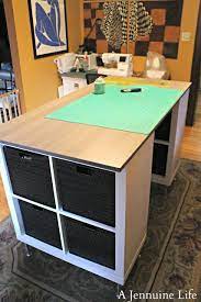 These aren't the only kids' room upgrades the ikea range has in store. Diy Counter Height Craft Table A Jennuine Life Craft Tables With Storage Craft Room Tables Craft Table Diy
