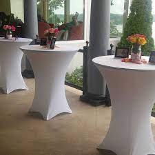 Five pounds lighter than traditional wooden cocktail tables. Cocktail And Cafe Table Linen Rental Knight S Tent Rental