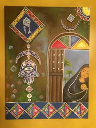 فن تشكيلي عراقي رسومات شرقية turkish art folk art painting egyptian art