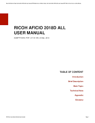 Скачать драйвер ricoh aficio 2018 driver windows 7 x64 / 8.1 x64. Ricoh Aficio 2018d All User Manual