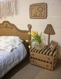 Ikea Too Expensive This Cardboard Bedroom Set Is Cute Frugal And Diy Cardboard Furniture Cardboard Decor Diy Cardboard