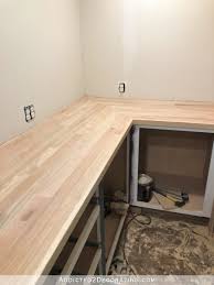 My Finished Diy Butcherblock Style Countertop Made From Red Oak Hardwood Flooring Addicted 2 Decorating Red Oak Hardwood Floors Oak Hardwood Flooring Red Oak Hardwood