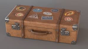 Old Suitcase With Stickers 3d Model Old Suitcases Suitcase Stickers Suitcase