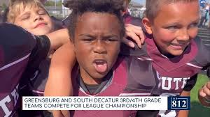 It was a BIG game between South Decatur and Greensburg youth football  players today!