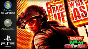 Side By Side Rainbow Six Vegas Pc Xbox 360 Ps3 Jurassic Ninja Xbox Live Xbox Shooter Game