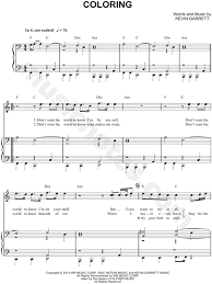 Don't want the world to know i'm by myself don't want the world to know i'm on your shelf but if you want to try at all. Kevin Garrett Coloring Sheet Music In C Major Transposable Download Print Sku Mn0150766