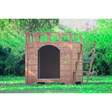 Mandu Ahsap Dublex Kopek Kulubesi Terasli Tekzen