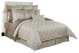 With free shipping on this powhattan reversible comforter set gives you two great options for your bedroom ensemble i love the bed set however the pillow cases don not match each other. Austin Horn En Vogue Glamour Quartz 4 Piece Set French Country Comforters And Comforter Sets By Sherry Kline Austin Horn Classics Houzz