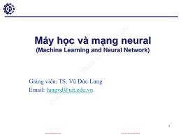 PDF]Máy Học Và Mạng Neural - Đh Công Nghệ Thông Tin - Pgs.Ts Vũ Đức Lung -  Lecture01-Introduction Tổng Quan Về Học Máy.Pdf