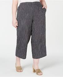 Plus Size Wide Leg Cropped Pants