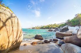 Santa marta, 17,3 km from the city centre. Blick Auf Felsen Und Der Karibik Im Tayrona Nationalpark In Der Nahe Von Santa Marta Kolumbien Lizenzfreie Fotos Bilder Und Stock Fotografie Image 25970557