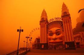 Dust Storm In Australia Dust Storm Luna Park Sydney Orange Aesthetic