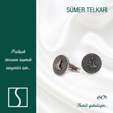 Sumer Telkari Kol Dugmesi Telkari El Sarmasi Osmanli Tugrali Kol Dugmesi 22 Kol Dugmesi Gumus Monogram
