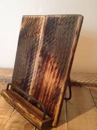 Wood Tablet Holder Recipe Book Stand Ipad Stand Tablet Stand Ipad Holder Steel And Rebar Tablet Hold Recipe Book Stand Recipe Book Holders Wood Ipad Stand