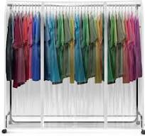 OEM Wholesale 6ft Garment Rail Cover Black Taffeta 190T Material Clothes  Rail Cover