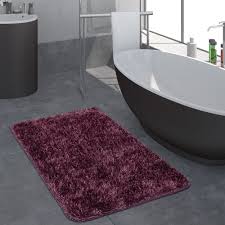 Hochflor Badezimmer Teppich Einfarbig Terrakotta Badteppich Moderne Badematten Badezimmerteppich