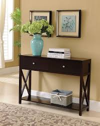 Cherry Finish Wood Entryway Console Table With Drawers Entryway Table With Storage Console Table Decorating Entryway Console Table