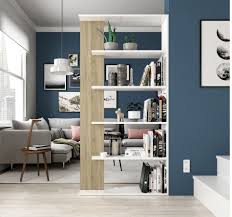 You can build a bunch for less than $100! Alida Open Back Room Divider White And Oak Bookcase 0f2252a