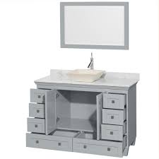 single bathroom vanity in oyster gray