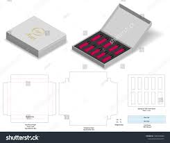 Hard Board Paper Rigid Box 3d Mockup With Dieline Stampabili