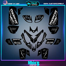 Polaris Predator 500 Graphics Decals Stickers Full Kit Atv Wrap Quad  Predator500| Polaris Vinyl Decals