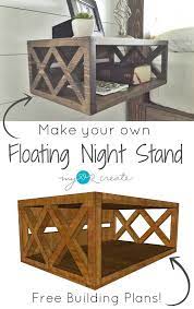 Floating Night Stand Building Plans And A One Board Challenge My Love 2 Create Bedroom Night Stands Diy Furniture Projects Bedroom Diy