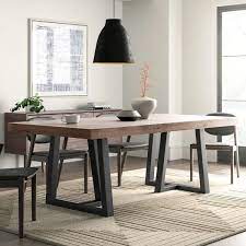 Abel 84 Pine Solid Wood Dining Table In 2021 Solid Wood Dining Table Dining Table In Kitchen Modern Dining Room