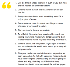 Kurt Vonnegut S 8 Rules For Writing A Short Story 1 4 5 And 6 Are Rules I Apply To Anything As I Write Read Writing Life Writing Tips Writing Short Stories