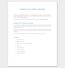 Script Outline Template 12 Examples For Word Pdf Format Story Outline Short Film Scripts Outline