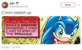 Even Adam Bryce Thomas Pokes Fun At The Old Ken Penders Era Sonic Archie Comics Sonicthehedgehog