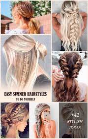 51 Easy Summer Hairstyles To Do Yourself Summer Hairstyles Medium Hair Styles Easy Summer Hairstyles