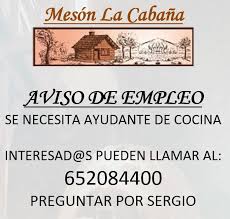 Precisamos ayudantes de cocina para jornada completa o parcial, con experiencia en cocina tradicional. Aviso De Empleo Para Ayudante De Cocina Guadarrama Noticias Facebook